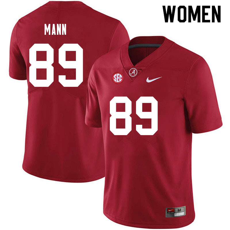 Women's Alabama Crimson Tide Kyle Mann #89 2021 Black College Stitched Football Jersey 23KI076MK